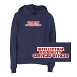 SWEATSHIRT WOMAN NAVY BLUE " WORD INTELLECTUAL DISABILITY SERVICES OFFICER " Small