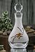 Gift Idea !!! Art Crystal Glass Decorative Amber & Sterling Silver Decanter