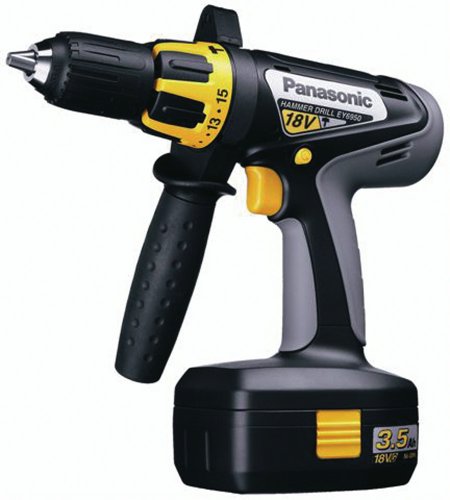 Panasonic EY6950GQKW 18-Volt NiMH 1/2-Inch Cordless Hammer Drill/Driver Kit