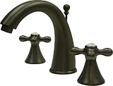 Widespread Bathroom Faucet with Metal Cross Handles Finish: Oil Rubbed Bronze
