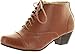 Bonnibel Womens Trynn-1 Round Toe Lace Up Side Zipper Chunky Ankle Booties Boots