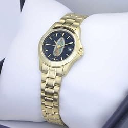 GENEVE Women's Gold-Tone Swiss-Quartz Our Lady of Guadalupe Watch. Model: GE-4001
