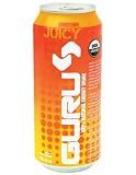 Guru Juicy Energy Drink, 100% Natural, Tangerine, 16-Ounce Cans (Pack of 12)