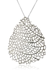 Alex Woo "Narissa" Sterling Silver Large Teardrop Fan Necklace, 18