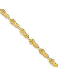 14k Yellow Gold Flip Flop Bracelet