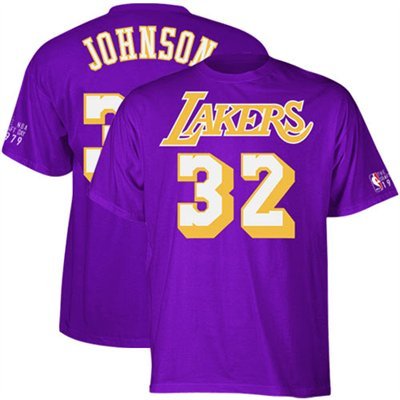Adidas Los Angeles Lakers Magic Johnson Hwc Draft Day T-Shirt Extra Large