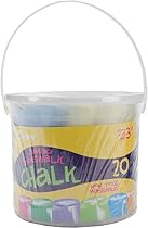 Darice Assorted Sidewalk Chalk, Jumbo, 20-Pack
