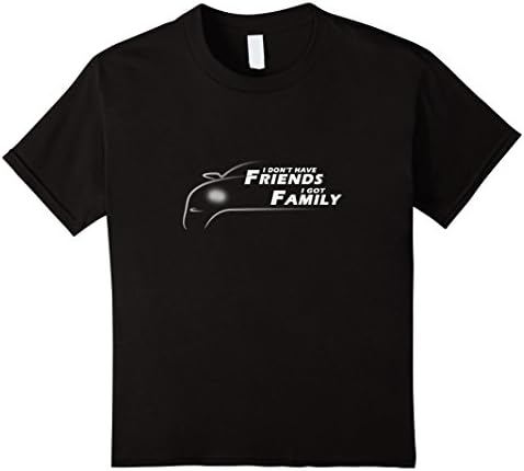 Kids Friends And Family Cool Graphic Fast Car Furious T-Shirt 8 Black