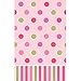 Amscan Pretty New Little Princess Baby Shower Party Polka Dots and Stripes Table Cover, Plastic, 54