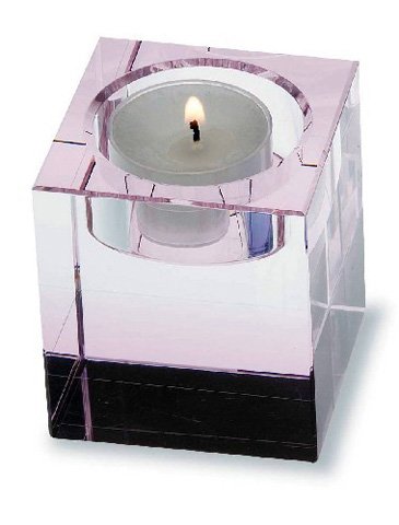 Reed & Barton Crystal Rainbow Votive-Pink