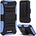 iPhone 5C Case, i-Blason Apple iPhone 5C Prime Series Dual Layer Holster Case with Kick Stand and Locking Belt Swivel Clip for iPHone 5C (Blue)