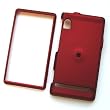 Motorola Droid A855 Verizon Rubberized Snap On Protector Hard Case Red