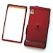 Motorola Droid A855 Verizon Rubberized Snap On Protector Hard Case Red