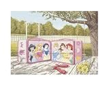 Princess Picnic by David Doss. LAMINATED. 11.16 inches width by 8.02 inches height. Highest Quality Art Poster Print