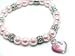 Pink Syn Pearl Breast Cancer Awareness Stretch Bracelet