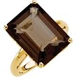 14K Yellow Gold Smoky Quartz Ring