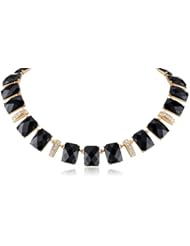 Anne Klein "Starry Night" Gold-Tone and Jet Crystal Pave Drama Collar Necklace, 17"