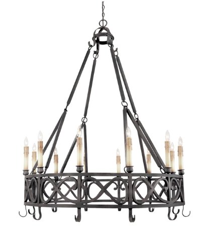 World Imports Lighting 80019-85 Chaumont 12-Light Chandelier, Textured Rust