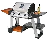 Kitchen & Housewares : Sapphire Stainless Steel 3 Burner Hooded Barbecue