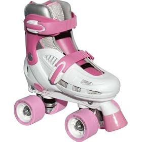 Storm White/Pink Quad Roller Skates
