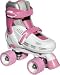 Storm White/Pink Quad Roller Skates
