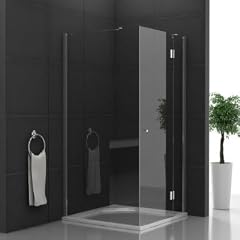 Alpenberger / Echtglas Eck Dusche / Duschkabine rahmenlos / Modell 90x90 / Duschabtrennung aus Sicherheitsglas / Sonderangebot -10% anstatt 544 EURO jetzt nur 490 EURO