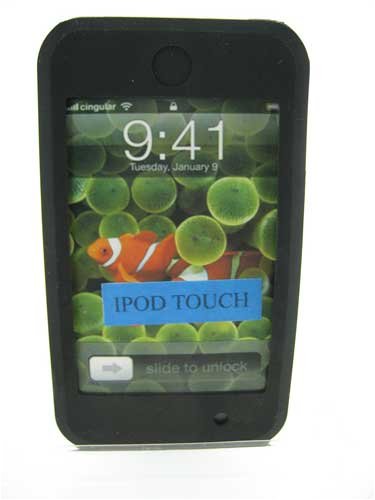 Childrens Toyshop  Electronics : Tuff-Luv Slim&Lite Silicone Skin Case Cover & Topcoat Screen Protection Pack For iPod Touch 2nd Gen - 8GB/16GB/32GB - Black