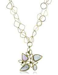 Julieli "Metaform" One Of A Kind Tourmaline 18k Gold Diamond Pendant Necklace