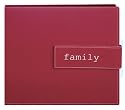 Pioneer 12 Inch by 12 Inch Postbound "Family" Embroidered Magnetic Closure Memory Book, Burgundy