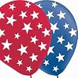 Patriotic Stars Printed 12in Balloons 20ct