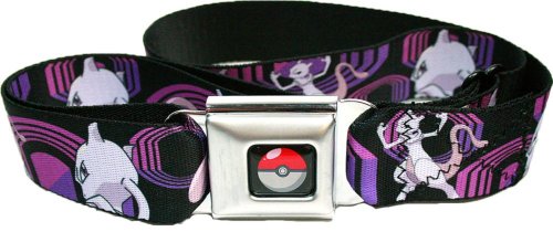 Pokemon Mewtwo Seat Belt Buckle Belt