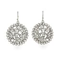 Sterling Silver Round Bali Earrings in Filigree Design