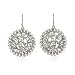 Eve's Addiction Sterling Silver Round Bali Earrings in Filigree Design