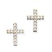 14K Yellow Gold 1/4 ct. Diamond Cross Earrings