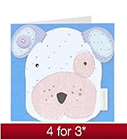 Boys Blue Teddy Kids Birthday Card