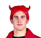 Adult Devil Wig with Horns Costume Accessory