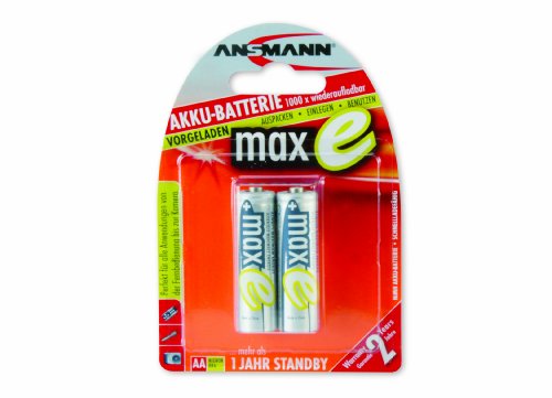 Ansmann maxE NiMH Akku AA Mignon 2100 mAh 2er Pack