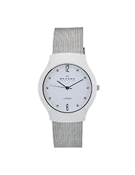 Skagen Womens 817SCWS Quartz Ceramic White Dial Watch