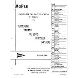 1961 MOPAR CHRYSLER DESOTO PLYMOUTH Parts Book List by Mopar