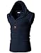 H2H Mens Casual Active Slim Fit Hoodie Sleeveless Tank Top Of Various Colors