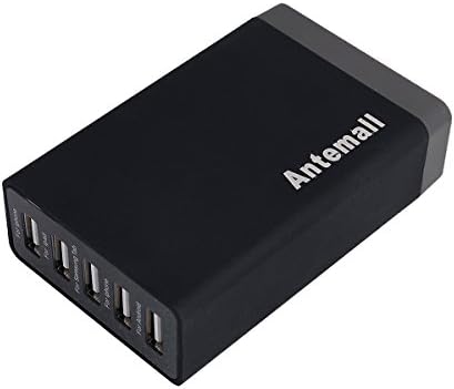Antemall 40W 5-Port High Speed USB Travel Wall Charger for Iphone4 Iphone5 Iphone6 iphone6 Plus,Ipad Air 2,Ipad Air Ipad 2/3/4 Ipad Mini1/2/3 Samsung Tab,Nexus,HTC,Nokia and Other USB Chargeable Devices CE FCC ROSH Passed