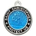 St. Christopher Surf Medal - Small Aquamarine/Black
