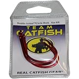 Team Catfish TC84Z8/0 Double Action Dead Finish Hook, Red