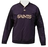 New Orleans Saints Adult Black NFL Lightweight Pullover Windjacket By VF Imagewear