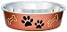 Loving Pets Metallic Bella Bowl Dog Bowl, Small, 1 Pint, Copper