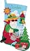 Dimensions Crafts Gardening Santa Stocking Felt Applique Kit 18" Long 8154, 1 Item(s)/Order