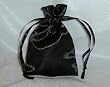 Satin Wedding Favor Bags/Pouches - 4"x6" - Black (10 Bags)