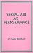 Verbal Art As Performance