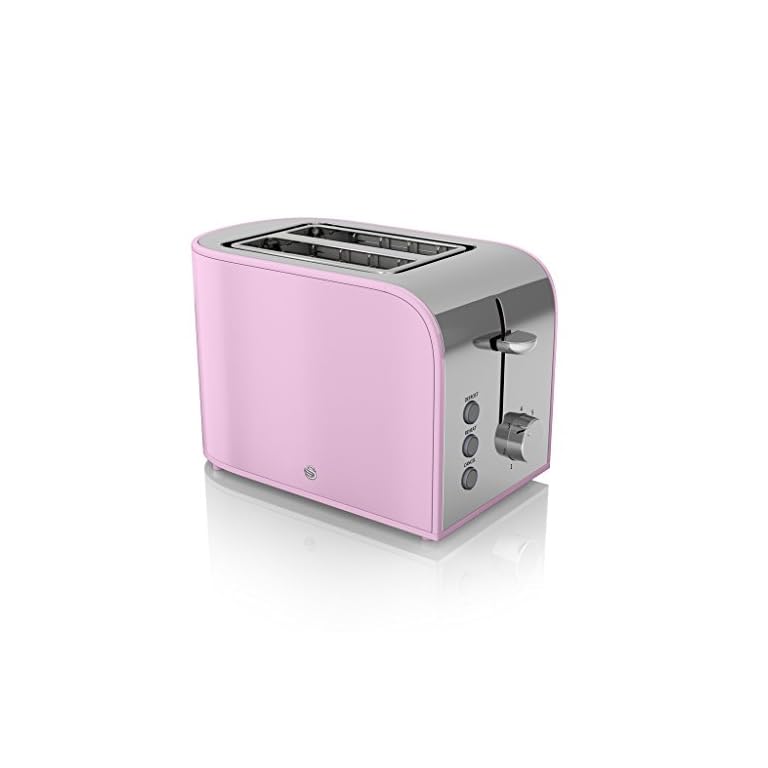 Swan ST17020PN 2Slice Retro Toaster, 800 W, Pink