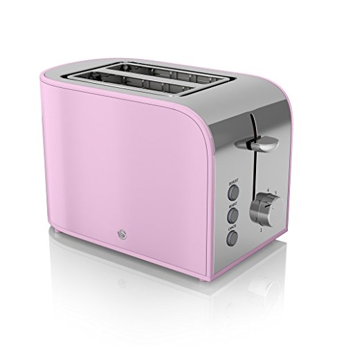 Swan ST17020PN 2Slice Retro Toaster, 800 W, Pink